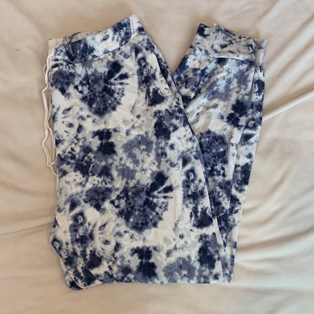 blue/grey tie dye Kikit joggers, size M